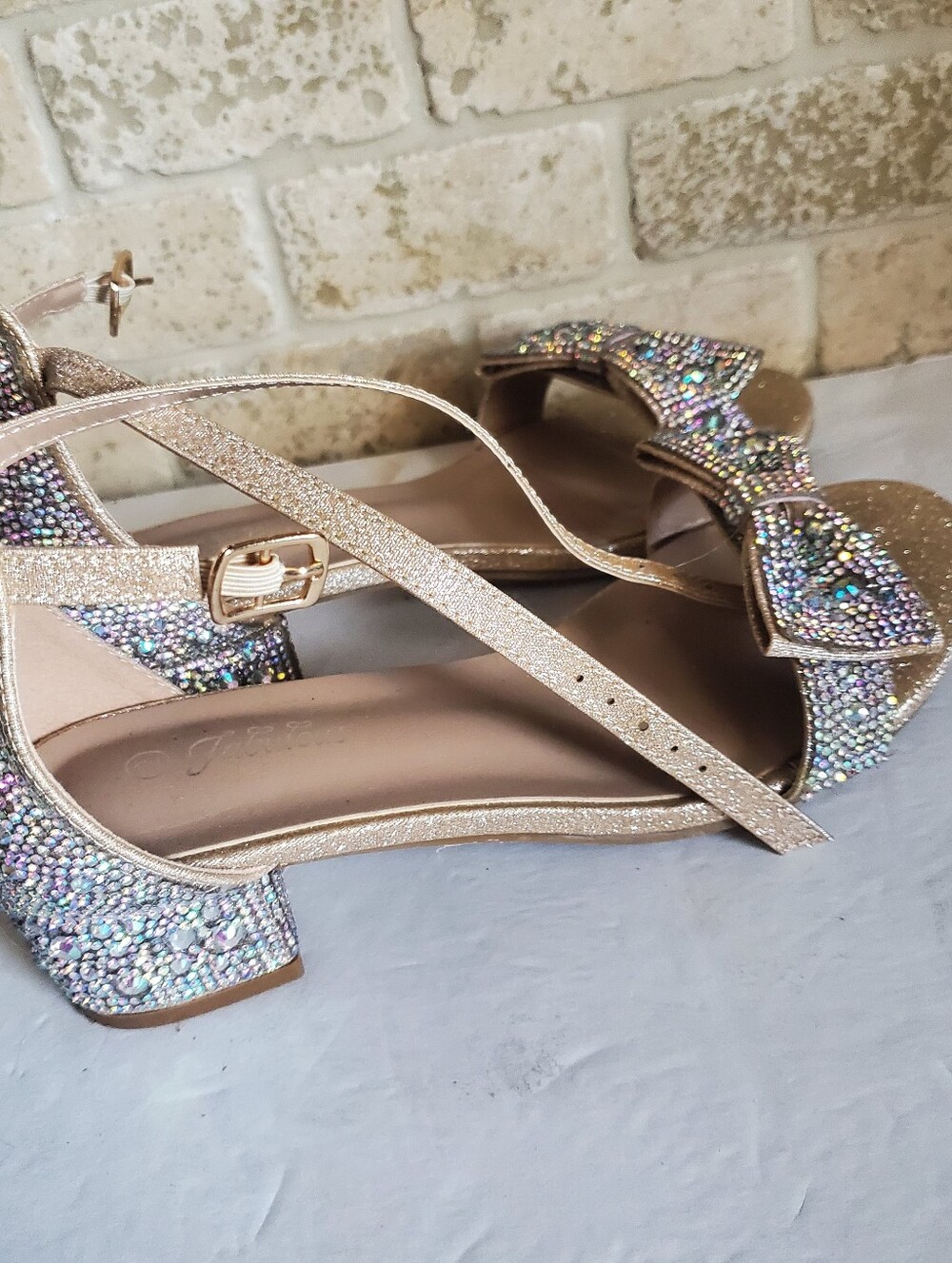 Excellent Condition Girl's Rhinestone Shoes - Picture 5 of 9